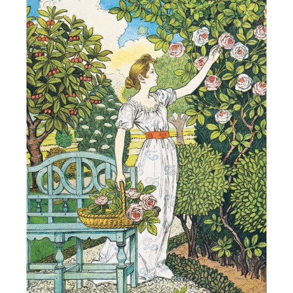 Eugène Grasset June from Les Mois Art Card | Blank Inside