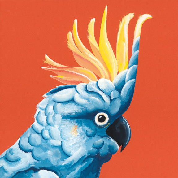 Henry Fraser Blue Cockatoo Art Card | Blank Inside