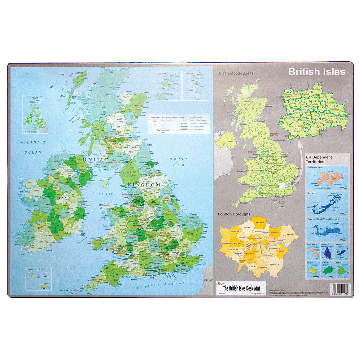 Tiger British Isles Map Desk Mat – 590 x 400mm