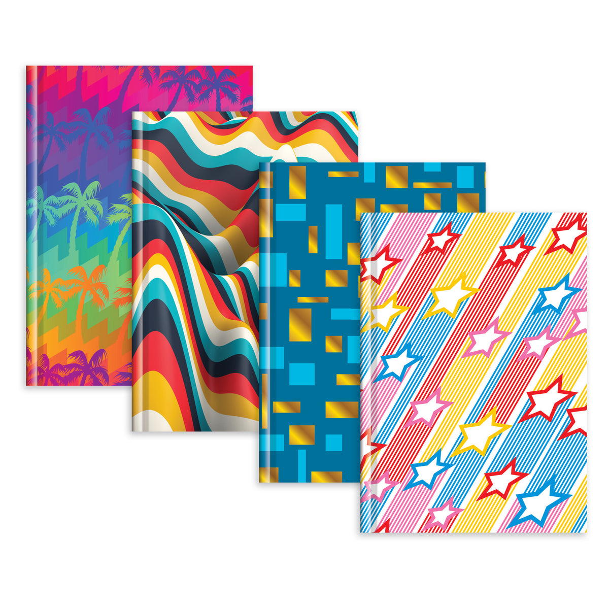 Tiger A5 Fashion Casebound Notebook – 72 Sheets, Assorted Designs
