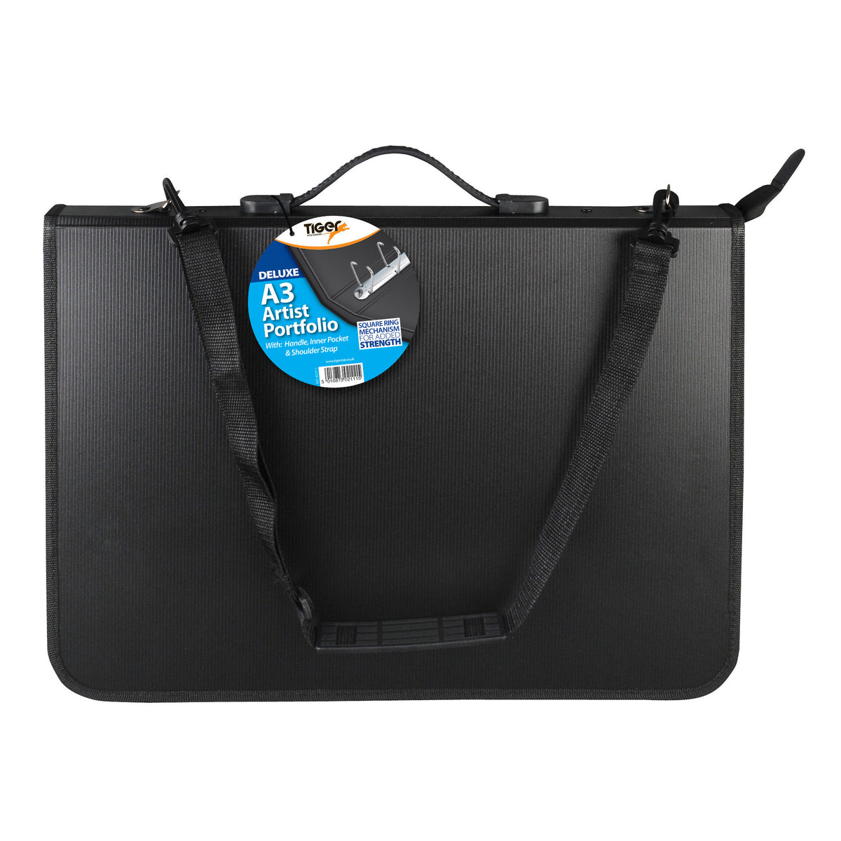 Tiger A3 Deluxe Ring Binder Artist Portfolio – Black