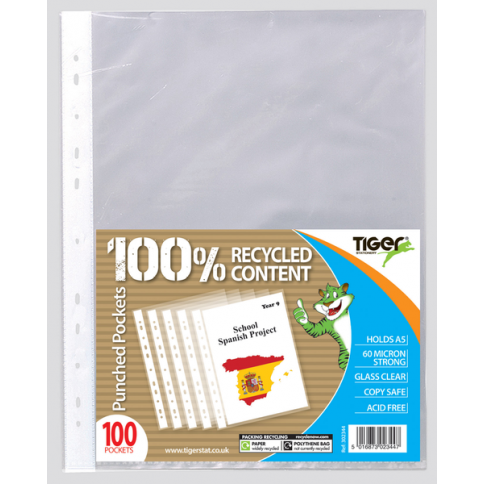 Tiger A5 Punched Pockets – Pack of 100