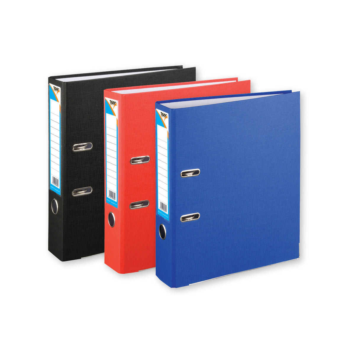 Tiger A4 Board Lever Arch File – Office Colours, 75mm Spine