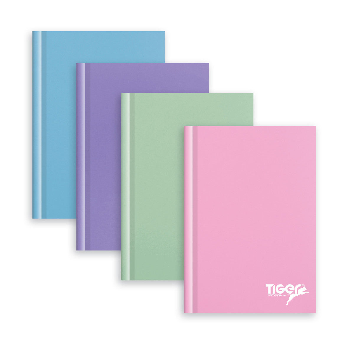 Tiger A6 Pastel Hardback Notebook – 144 Pages, Ruled