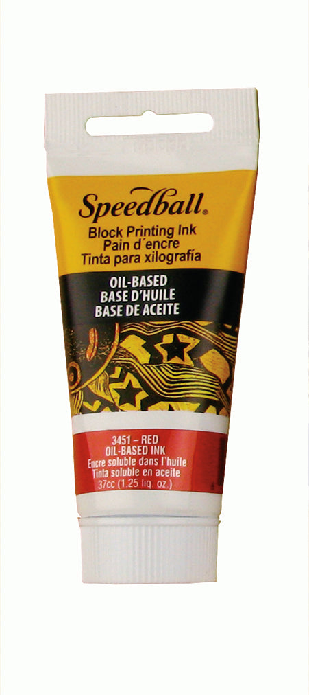 Speedball Oil-Based Block Printing Ink 37ml – Red