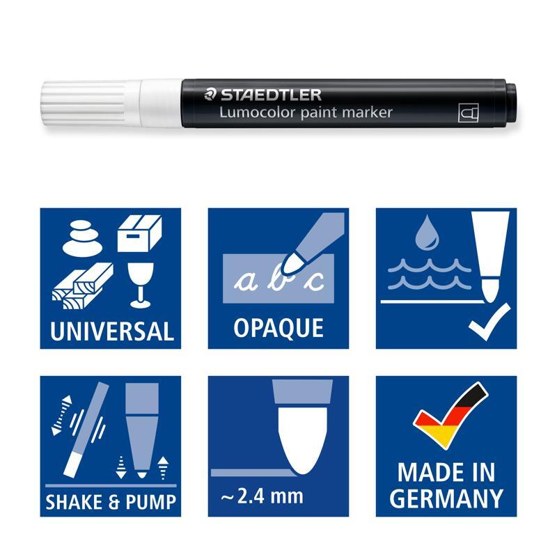 Staedtler Lumocolor Paint Marker 349 – Black – view 4