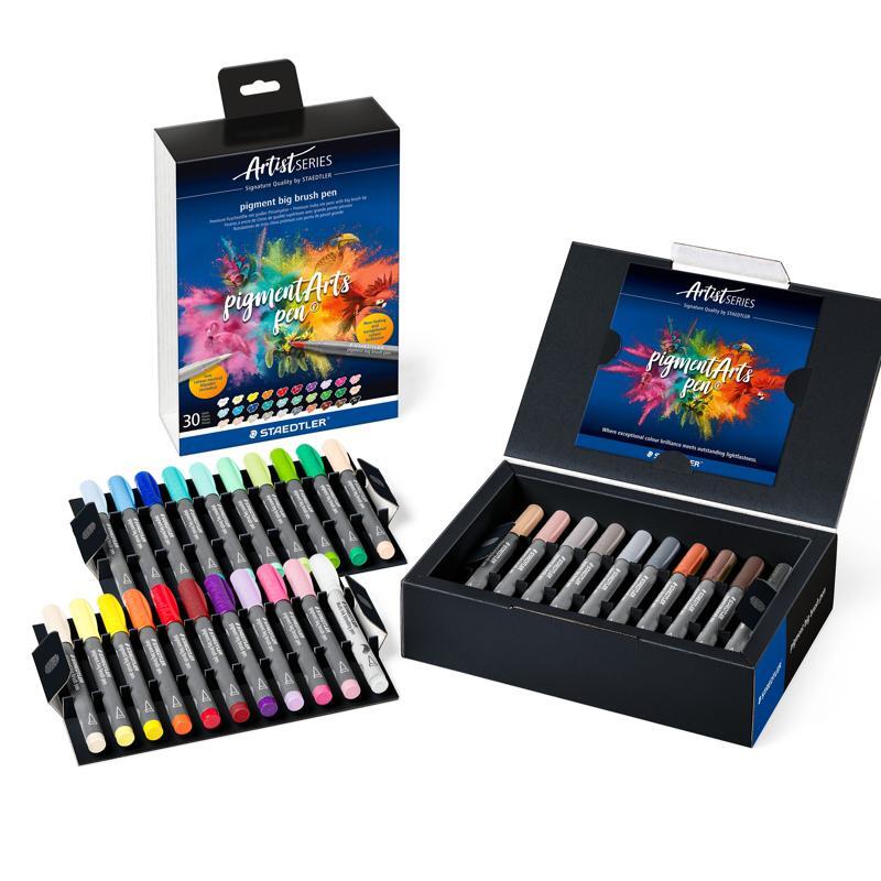 Staedtler Pigment Arts Big Brush Pen 373 – Set of 30 Assorted Colours – view 2