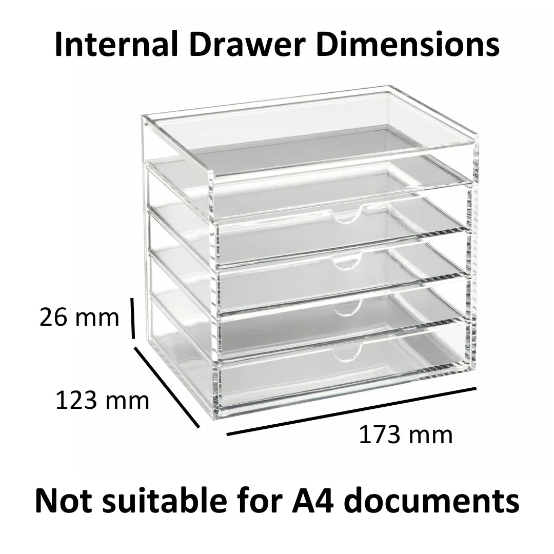Clear Acrylic Four-Drawer Chest with Flip-up Lid | A3280
