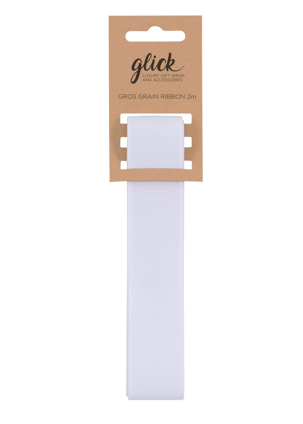White Grosgrain Ribbon 30mm (2m)