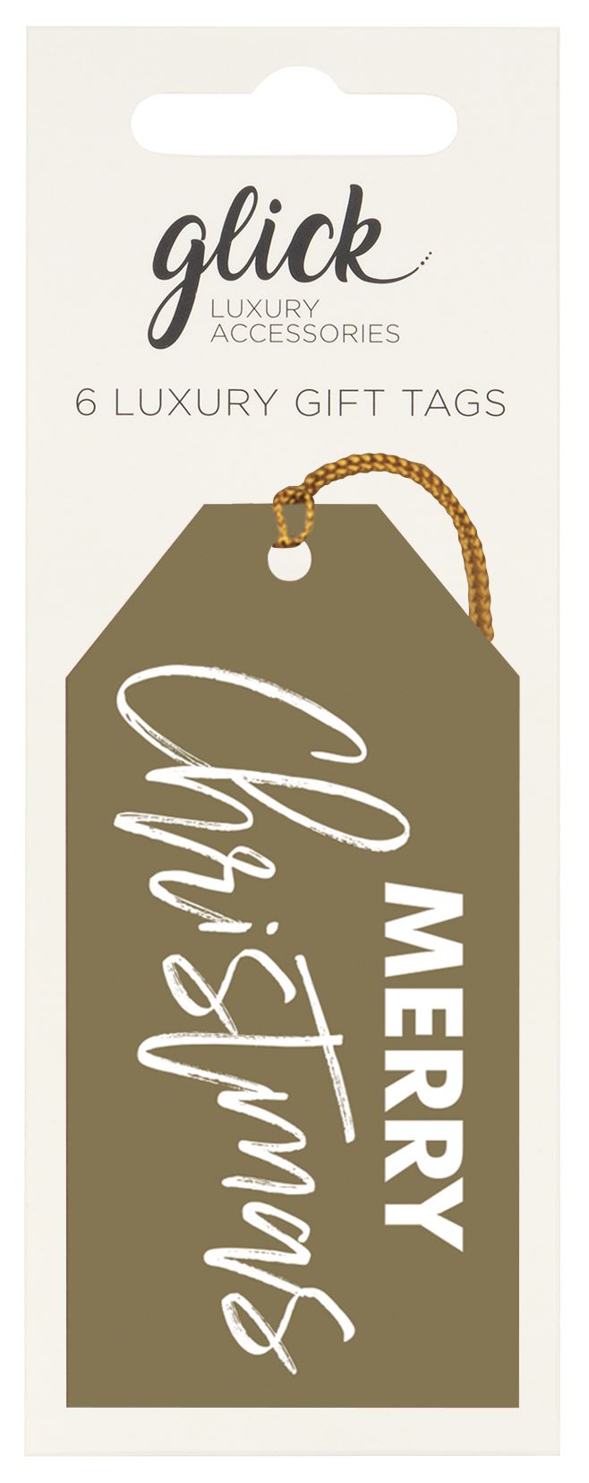 Christmas Script Gold Gift Tags (Pack of 6)