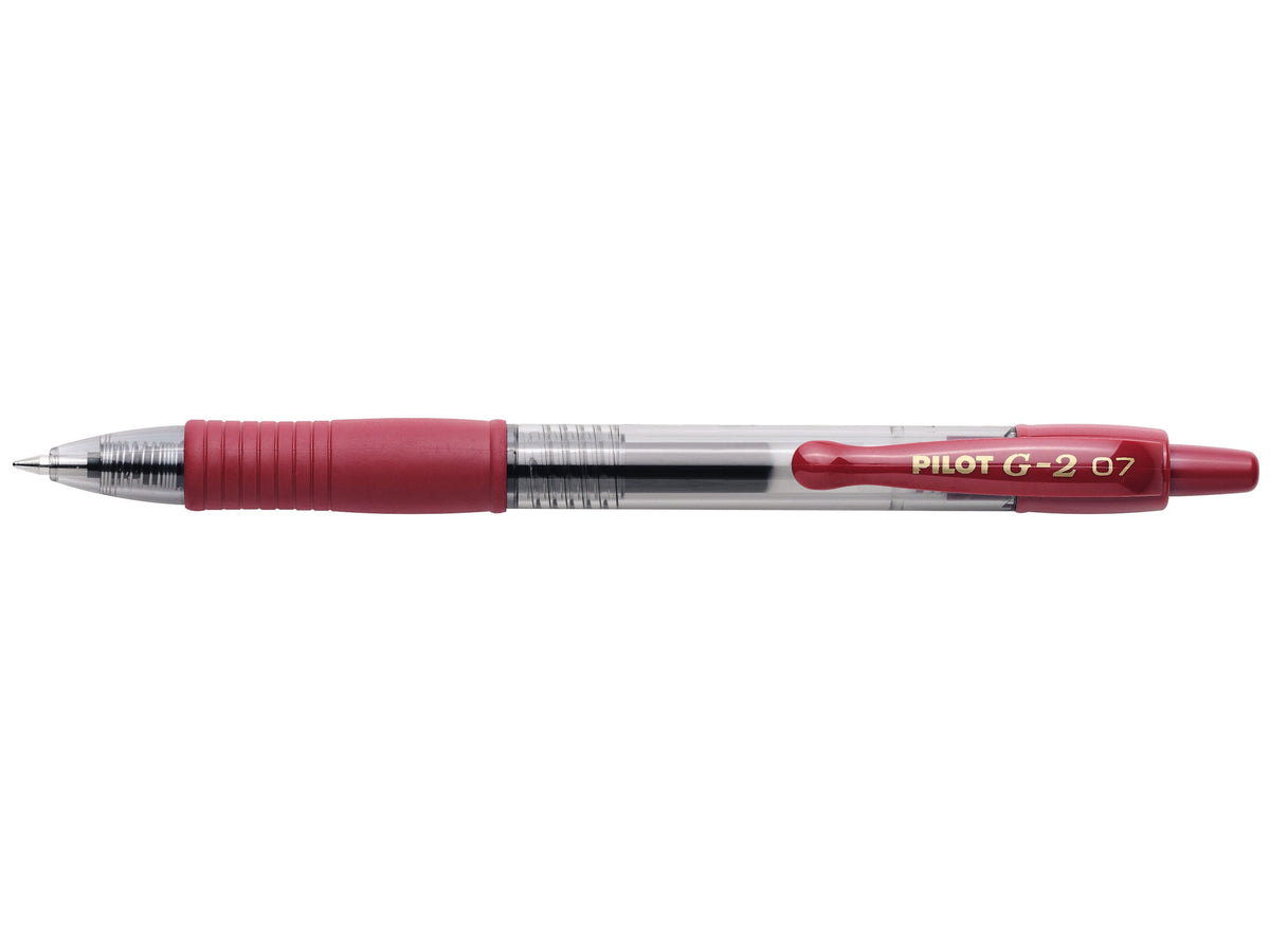 Pilot G-2 BeGreen Retractable Gel Pen 0.7 – Dark Red