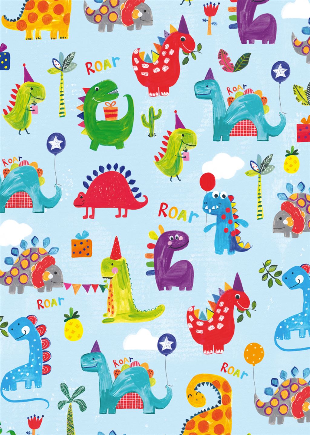 Dinosaurs Wrapping Paper Sheet