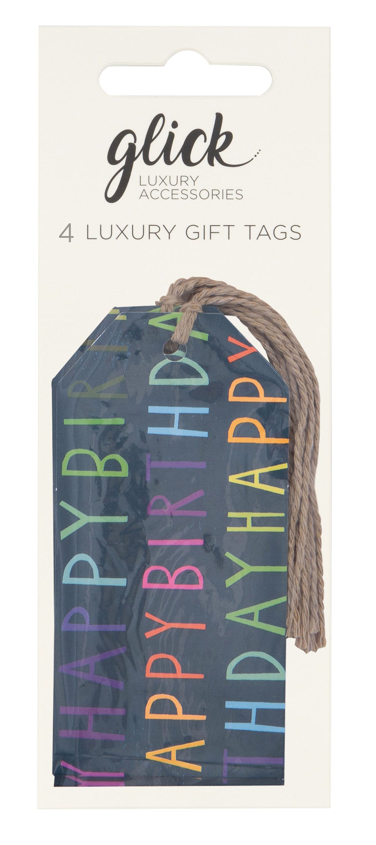 Happy Birthday Navy Gift Tags (Pack of 4) by Paper Salad