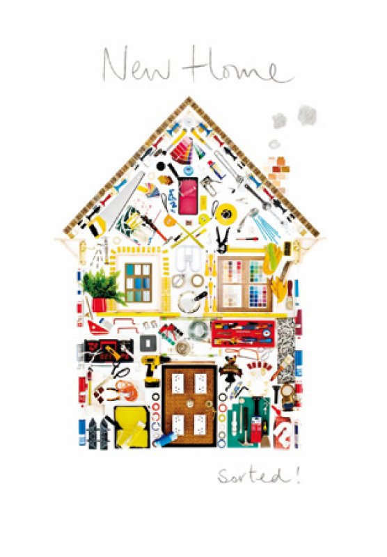 Perfectly Arranged House Collage New Home Card