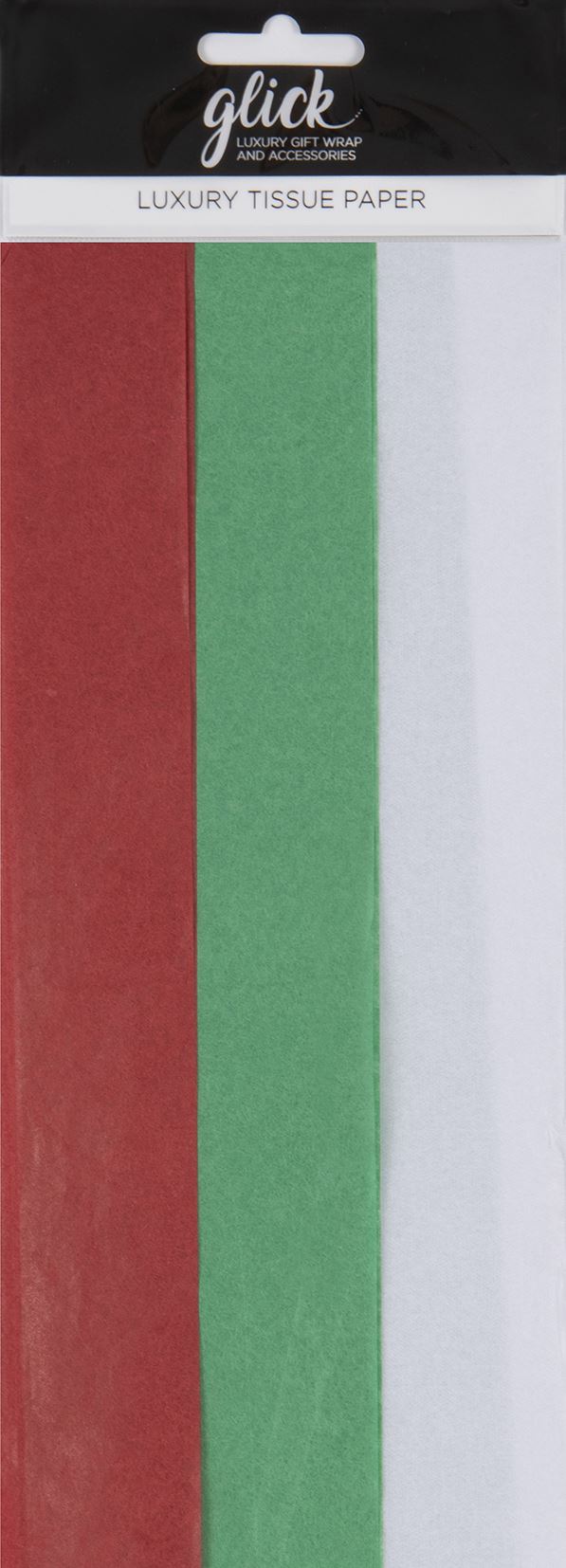 Red & White & Green Patterned Tissue Paper