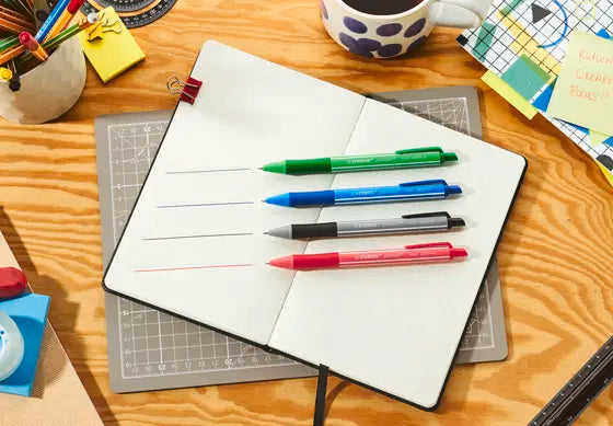 STABILO pointball colorful Ballpoint Pen – Ultramarine Barrel, Blue Ink