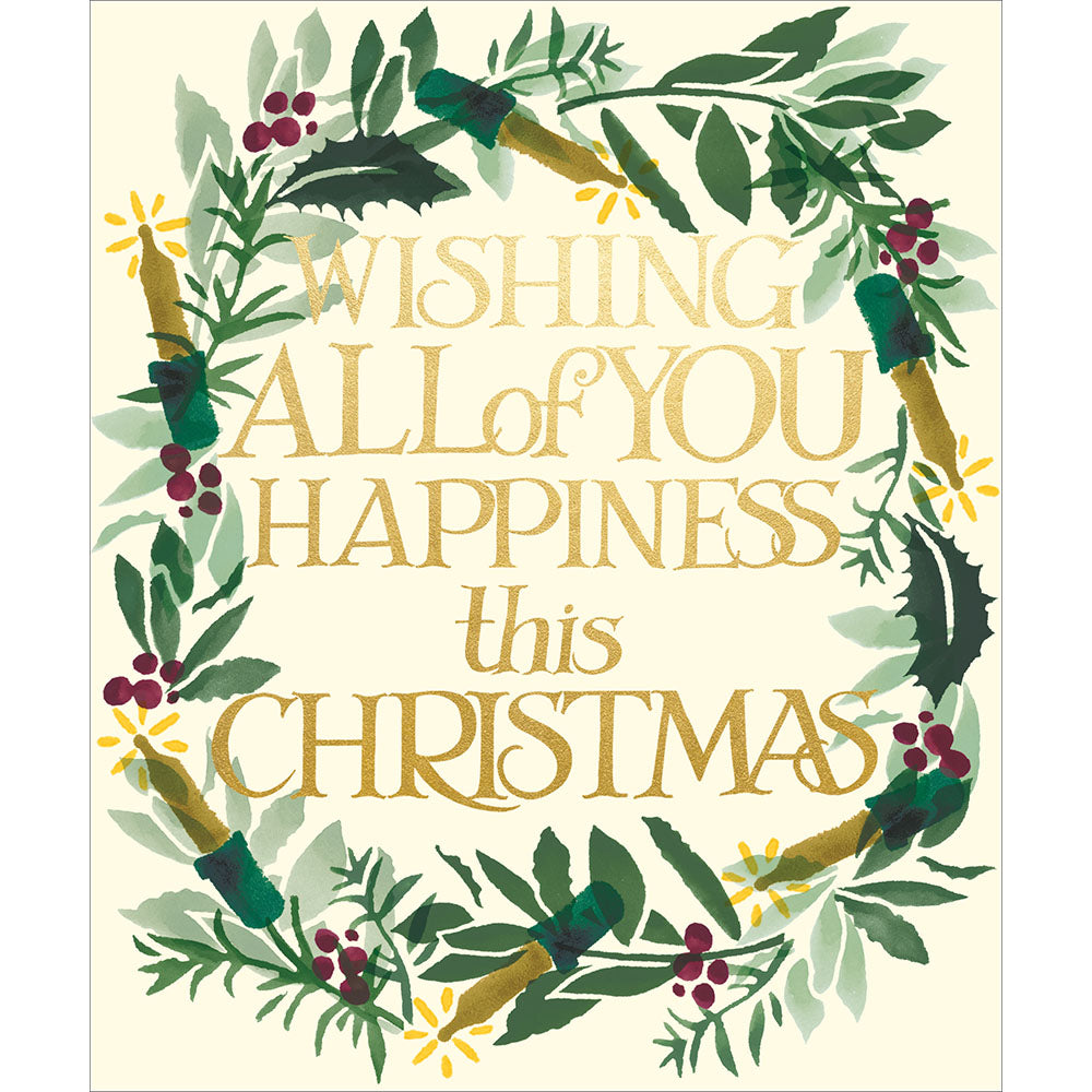 Emma Bridgewater Wishing All of You Happiness Christmas Card