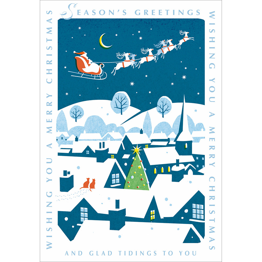 Season's Greetings Santa's Magic Christmas Card