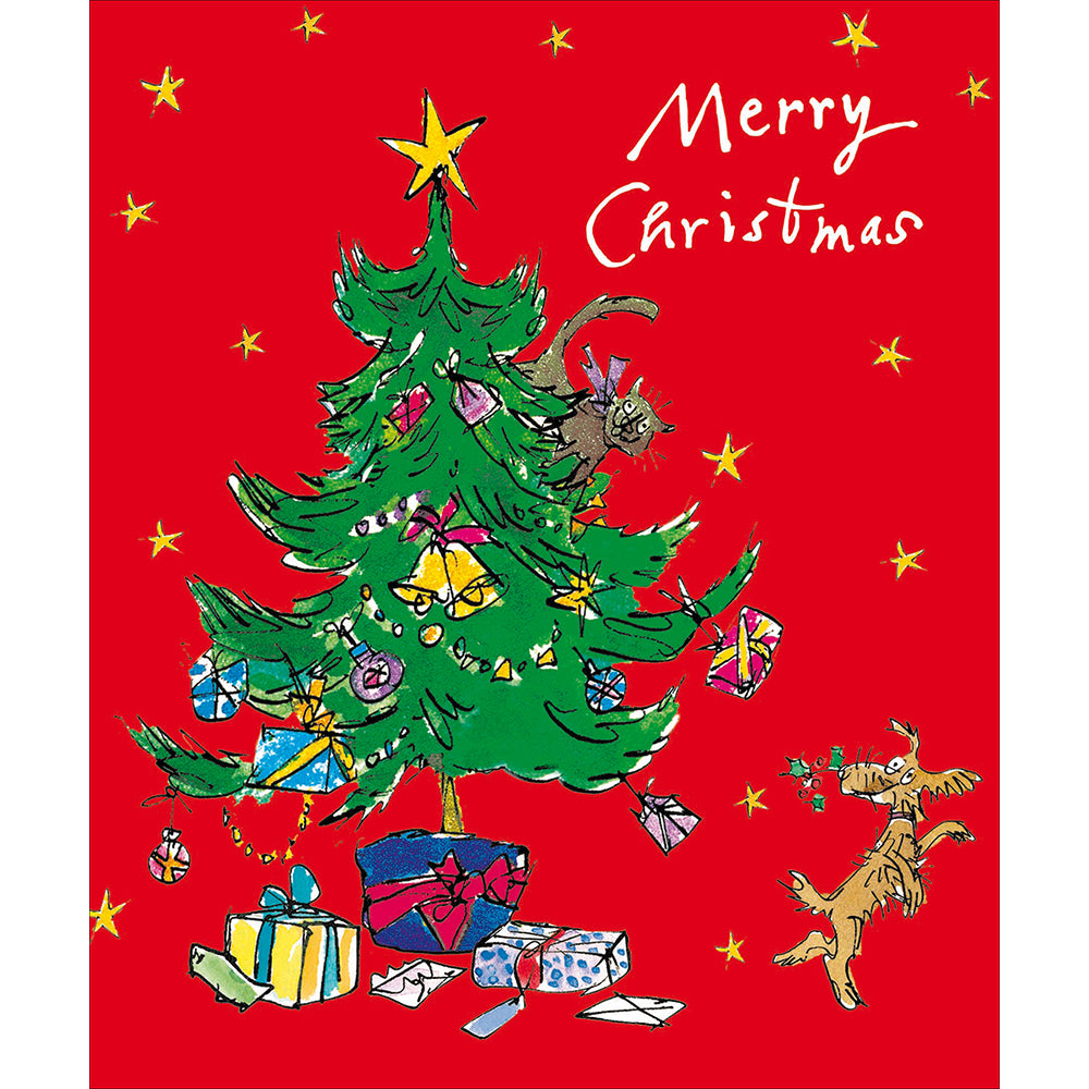 Quentin Blake Christmas Tree Capers Christmas Card