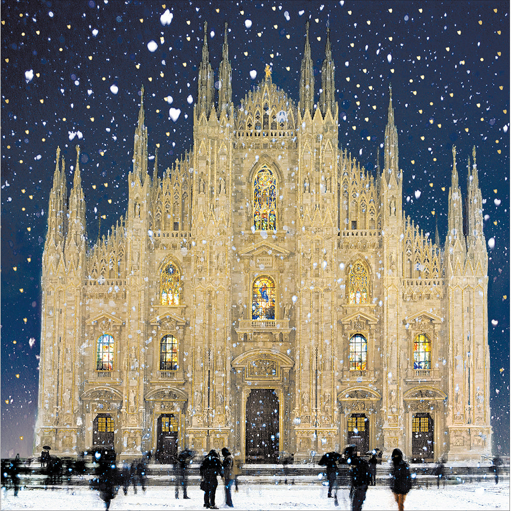 Milan Cathedral in the Snow Christmas Card