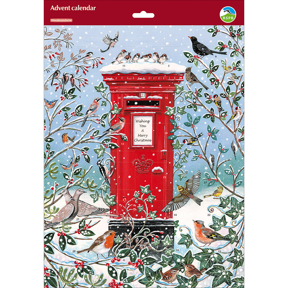 RSPB Christmas Postbox & Garden Birds Advent Calendar