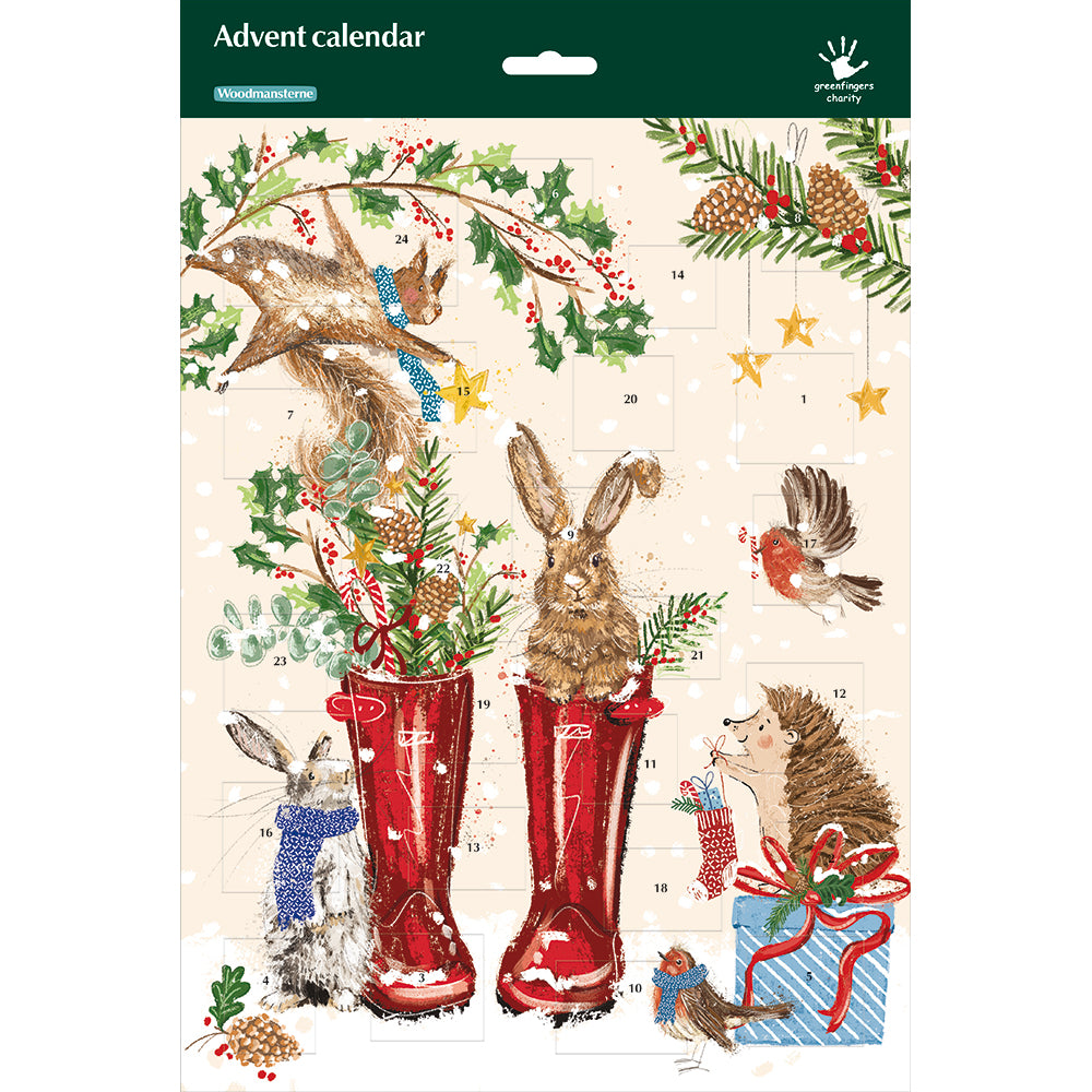 Greenfingers Christmas Bunnies & Wellies Advent Calendar