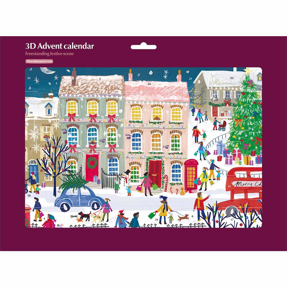 Joys of the Season Townhouses 3D Freestanding Advent Calendar