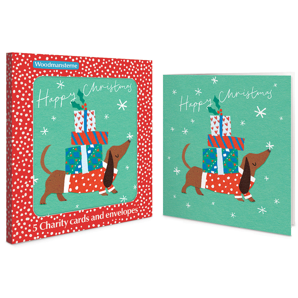 Christmas Dash Dachshund Charity Christmas Cards | Pack of 5