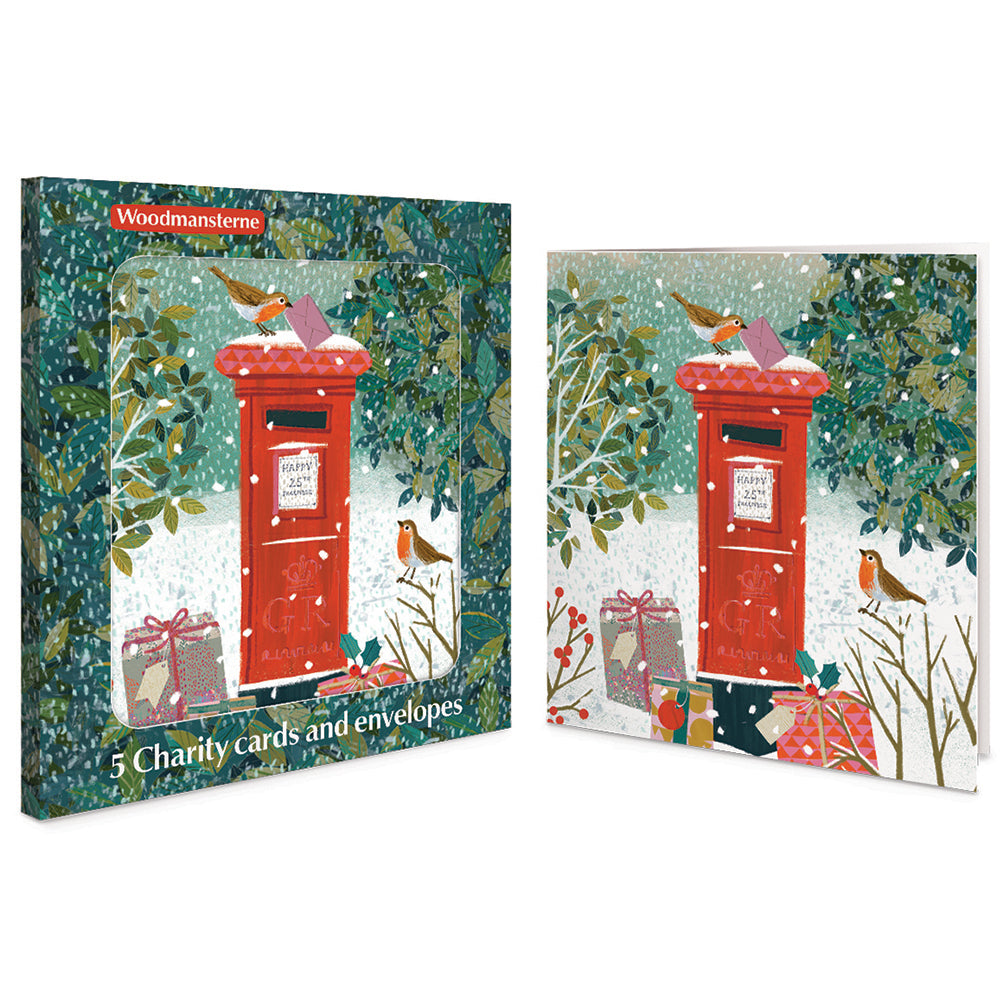 Christmas Delivery Postbox Charity Christmas Cards | Pack of 5