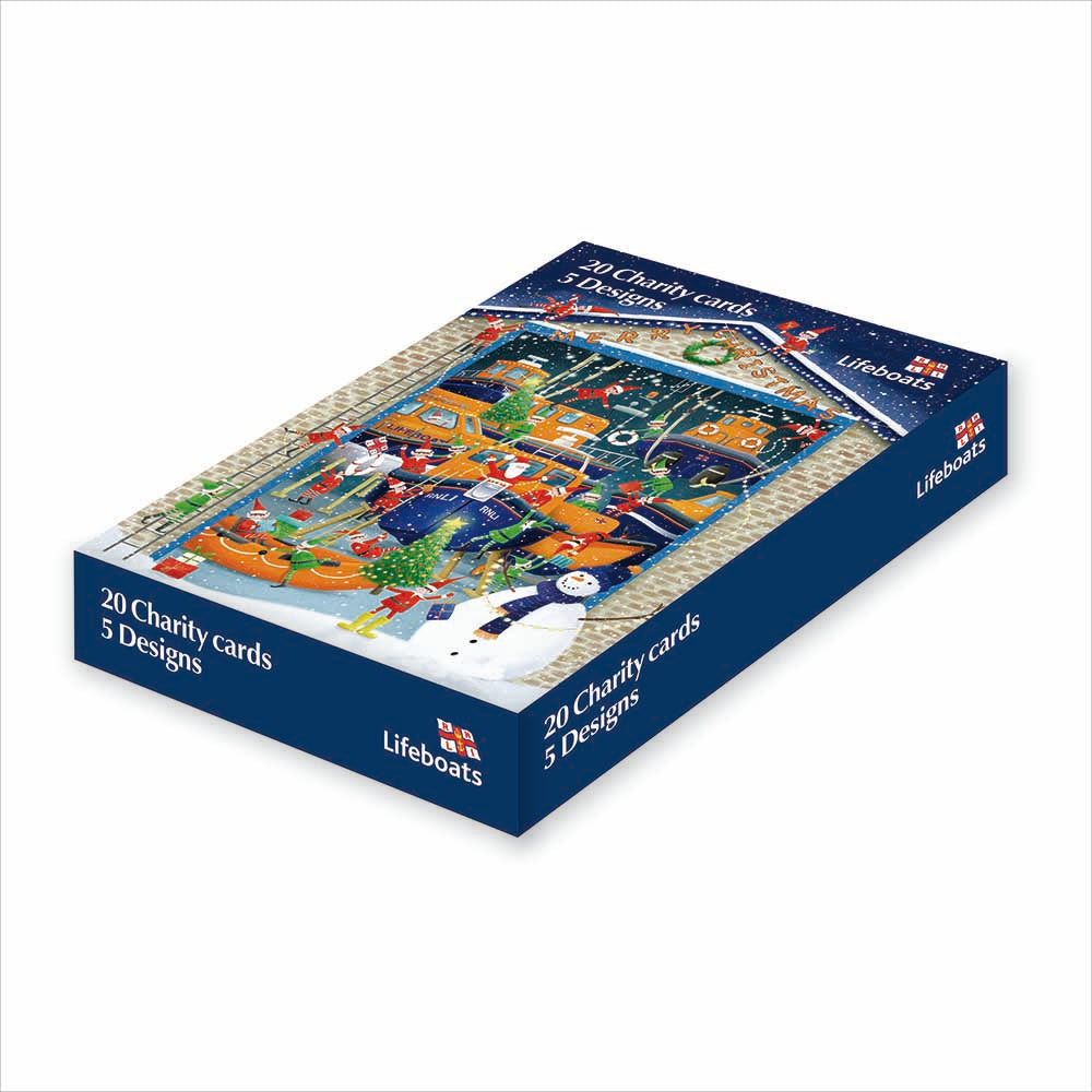 RNLI Lifeboats Charity Christmas Cards | Box of 20, 5 Designs