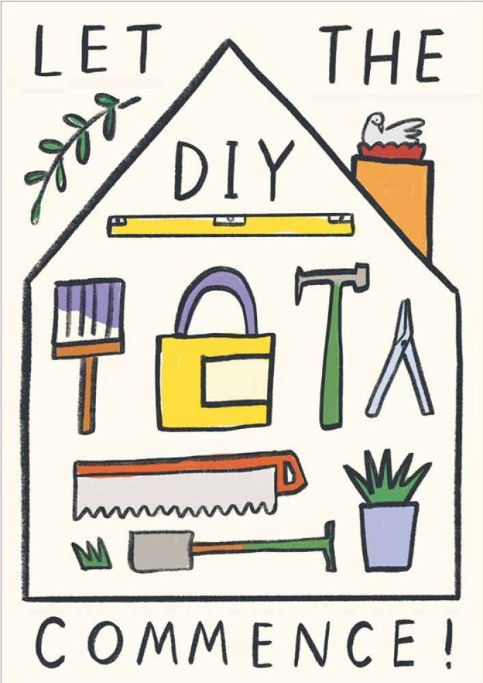 Let The DIY Commence New Home Greetings Card