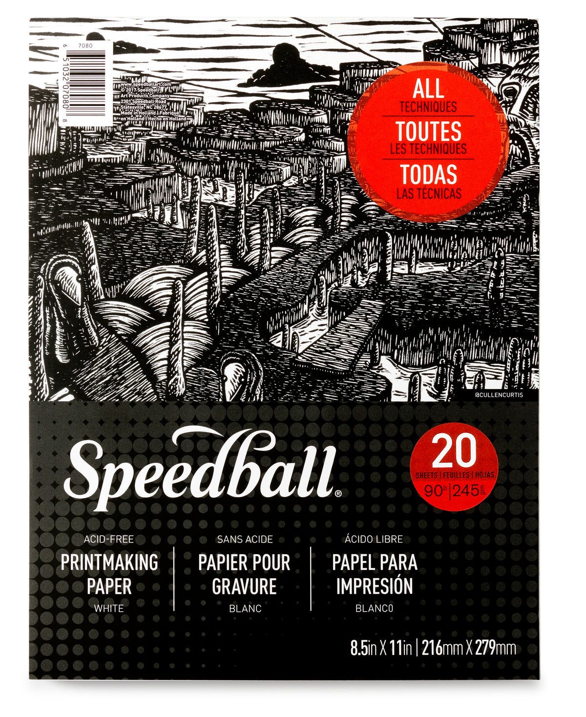 Speedball Printmaking Paper Pad 8.5 x 11in (21.6 x 27.9cm), 20 Sheets