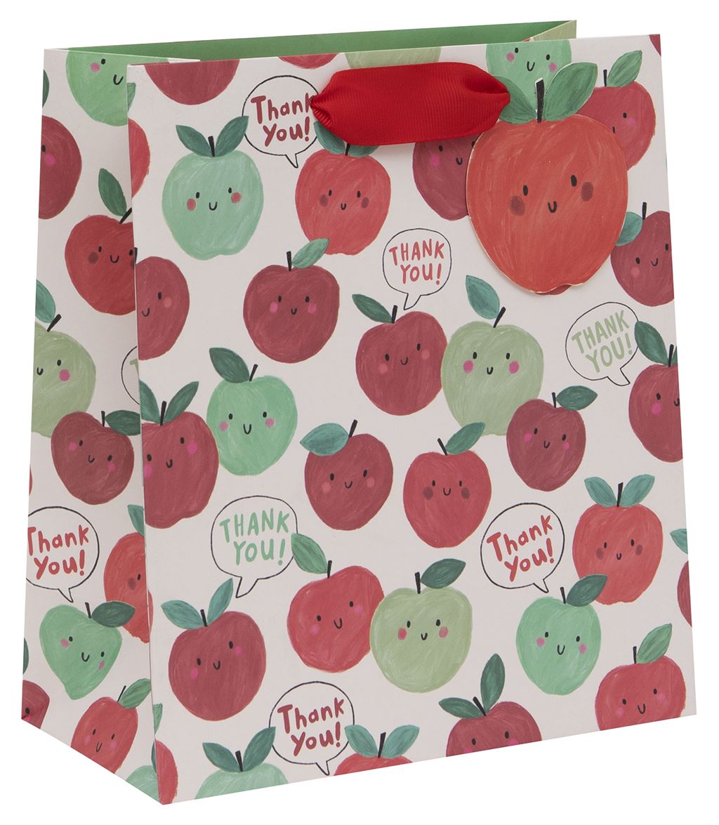 Km Thank You Apples Medium Gift Bag by Kate McFarlane