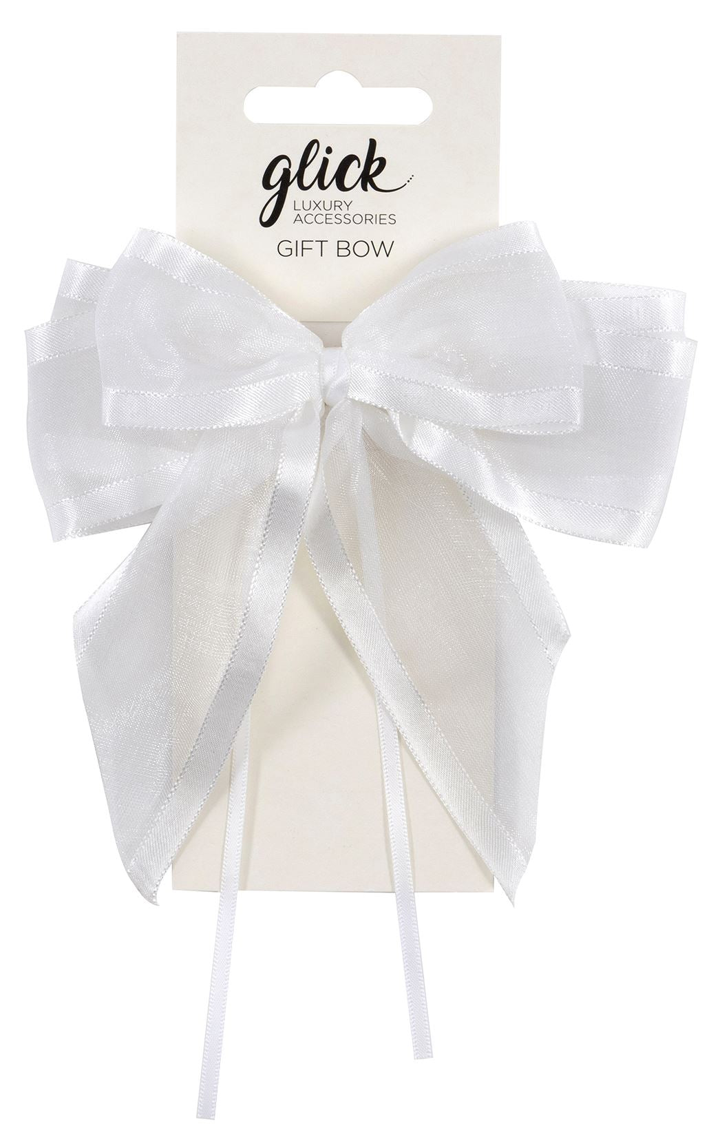 White Satin-Edge Ribbon Bow