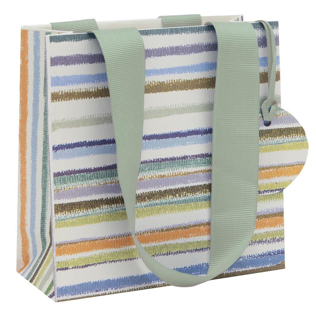Horizontal Stripes Small Gift Bag by Stephanie Dyment