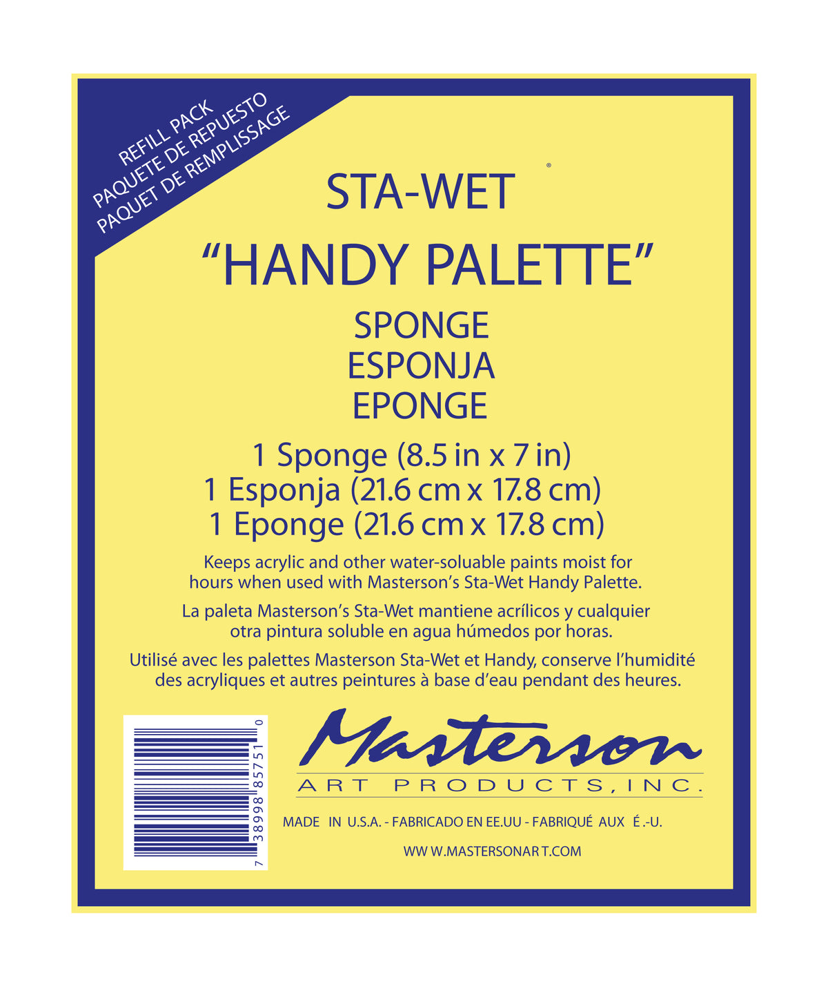 Masterson Sta-Wet Handy Palette Sponge Refill – Single