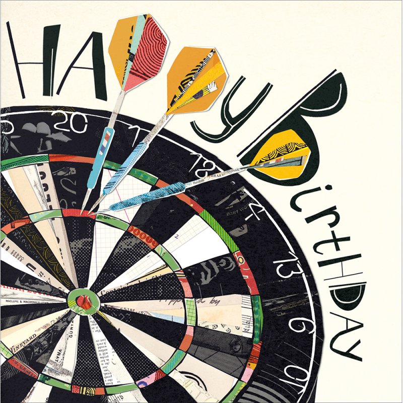 One Hundred and Eighty Darts Birthday Card