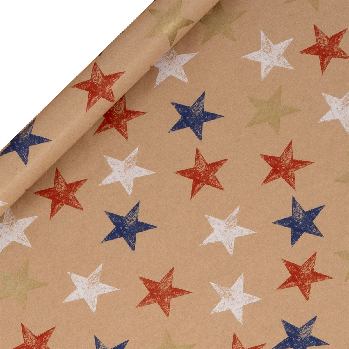 Kraft Stars Wrapping Paper Roll (3m)