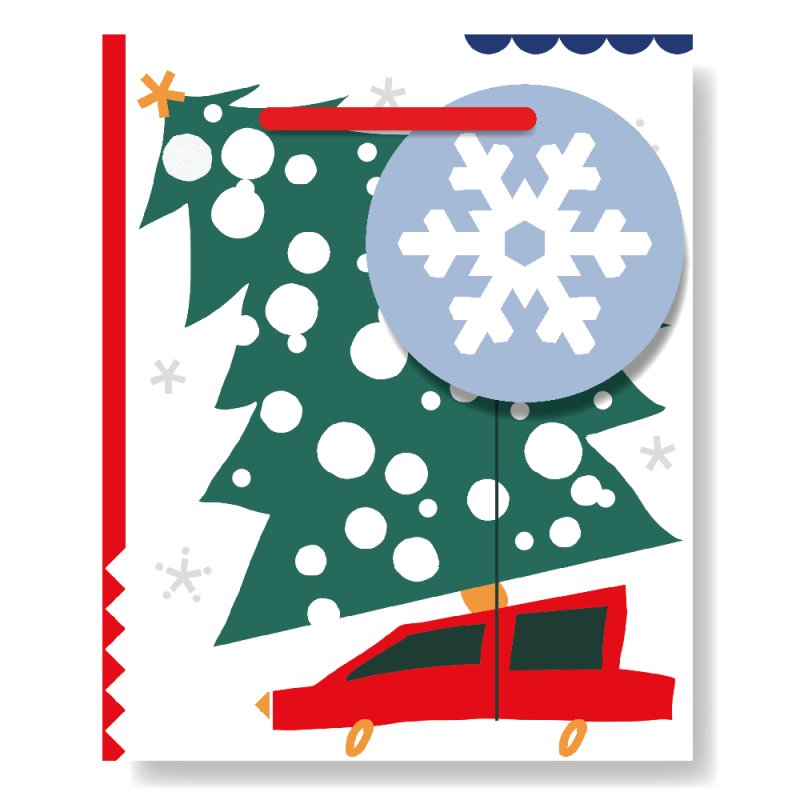 Blizzard Tree on Car Mug Gift Bag