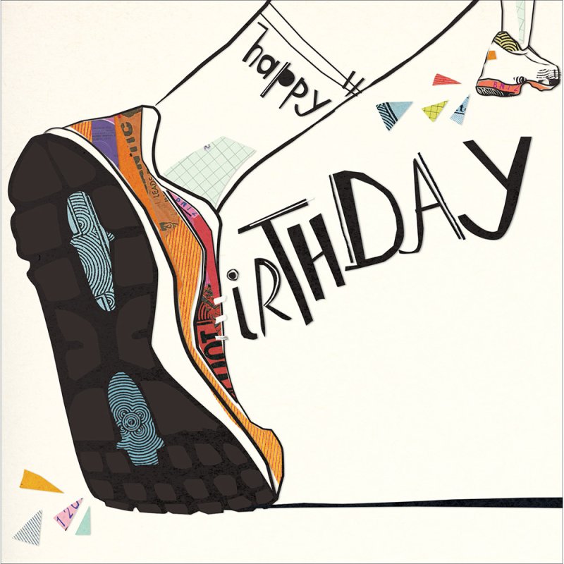 It's a Runderful Life Running Shoe Birthday Card