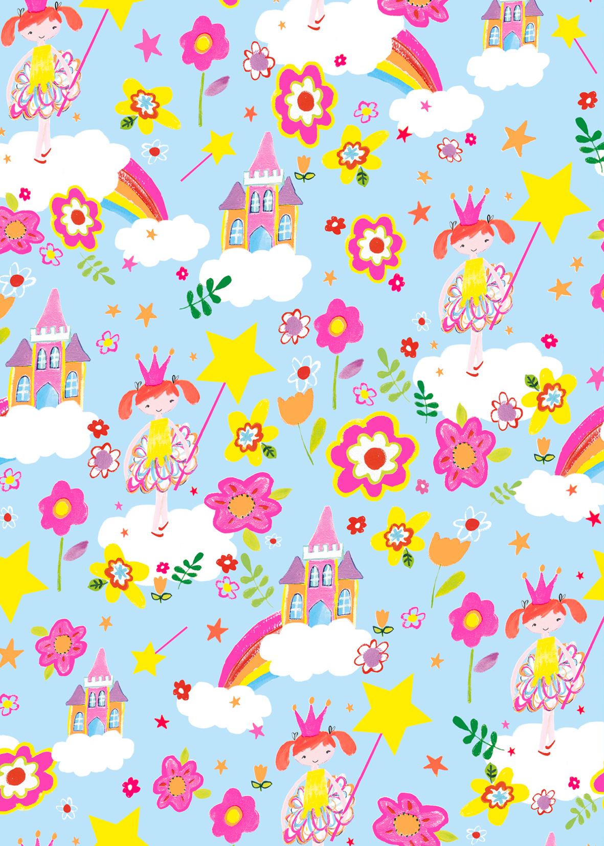 Fairy Princess Wrapping Paper Sheet