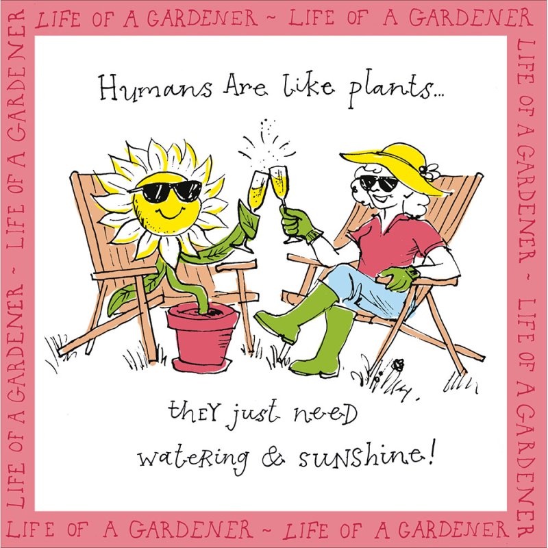 National Garden Scheme Sunlight and Watering Blank Greetings Card