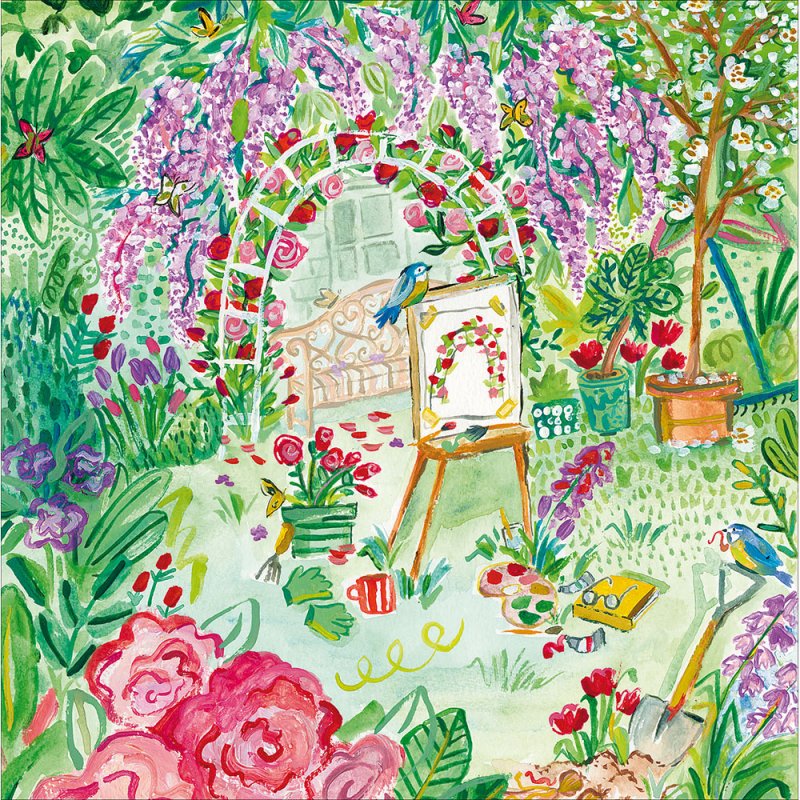National Garden Scheme Petals and Peace Blank Greetings Card