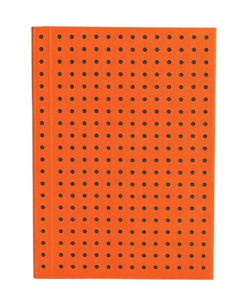 Paper-Oh Circulo Orange on Grey A7 Softback Notebook – Plain – product view