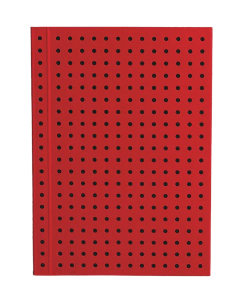 Paper-Oh Circulo Red on Black A7 Softback Notebook – Plain – product view