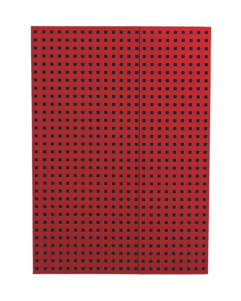 Paper-Oh Quadro Red on Black A4 Softback Notebook – Plain – product view