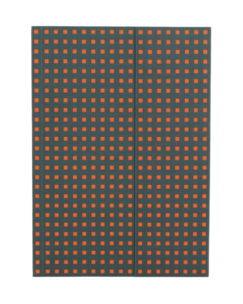 Paper-Oh Quadro Grey on Orange B5 Softback Notebook – Lined – product view