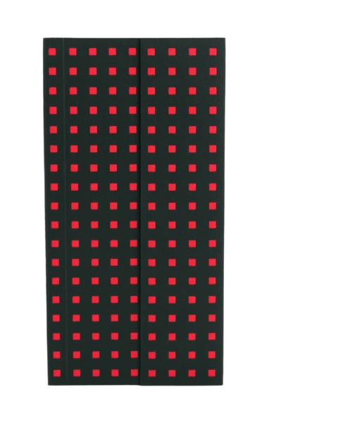 Paper-Oh Quadro Black on Red B6.5 Softback Notebook – Plain – product view
