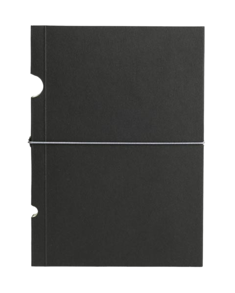 Paper-Oh Buco Black B7 Softback Notebook – Plain – product view