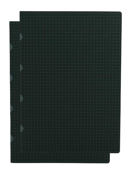 Paper-Oh Cahier Circulo Black on Grey / Black on Grey A4 Softback Notebook – Lined – product view